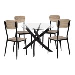 ΣΕΤ 5ΤΜΧ ΤΡΑΠΕΖΙ ΜΑΥΡΟ & ΚΑΡΕΚΛΕΣ SONAMA ΜΕ ΜΑΥΡΙΑ ΠΟΔΙΑ FB911072