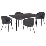 ΣΕΤ ΤΡΑΠΕΖΑΡΙΑΣ 5ΤΜΧ FB921069.02 ΚΕΡΑΜΙΚΟ TOP ΜΑΥΡΟ ΜΑΡΜΑΡΟ & 4 ΚΑΡΕΚΛΕΣ