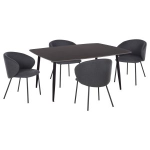 ΣΕΤ ΤΡΑΠΕΖΑΡΙΑΣ 5ΤΜΧ FB921069.02 ΚΕΡΑΜΙΚΟ TOP ΜΑΥΡΟ ΜΑΡΜΑΡΟ & 4 ΚΑΡΕΚΛΕΣ