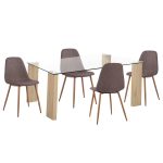 ΣΕΤ ΤΡΑΠΕΖΑΡΙΑΣ 5ΤΜΧ FB921270.02 ΤΡΑΠΕΖΙ & 4 ΚΑΡΕΚΛΕΣ - ΚΑΦΕ ΥΦΑΣΜΑ