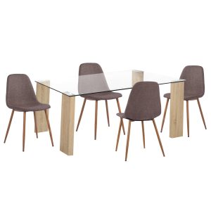 ΣΕΤ ΤΡΑΠΕΖΑΡΙΑΣ 5ΤΜΧ FB921270.02 ΤΡΑΠΕΖΙ & 4 ΚΑΡΕΚΛΕΣ - ΚΑΦΕ ΥΦΑΣΜΑ