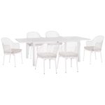 ΣΕΤ ΤΡΑΠΕΖΑΡΙΑΣ ΕΞ.ΧΩΡΟY FB921147 ΤΡΑΠΕΖΙ ΜΕ 6 ΠΟΛΥΘΡΟΝΕΣ--ΛΕΥΚΟ ΑΛΟΥΜΙΝΙΟ