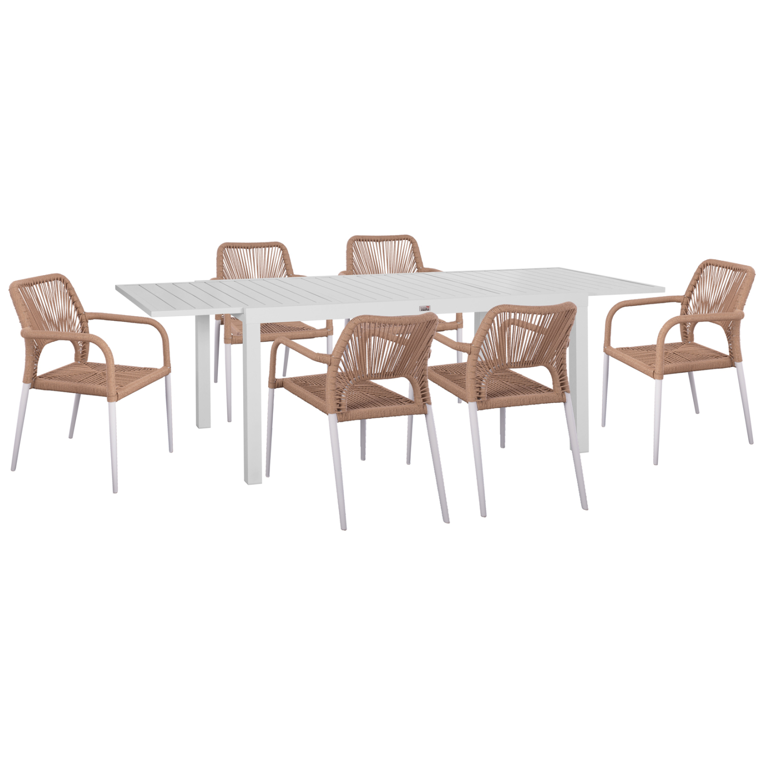 ΣΕΤ ΤΡΑΠΕΖΑΡΙΑΣ ΕΞ.ΧΩΡΟΥ 7ΤΜΧ FB921131 ΛΕΥΚΟ ΑΛΟΥΜΙΝΙΟ--P.E.RATTAN