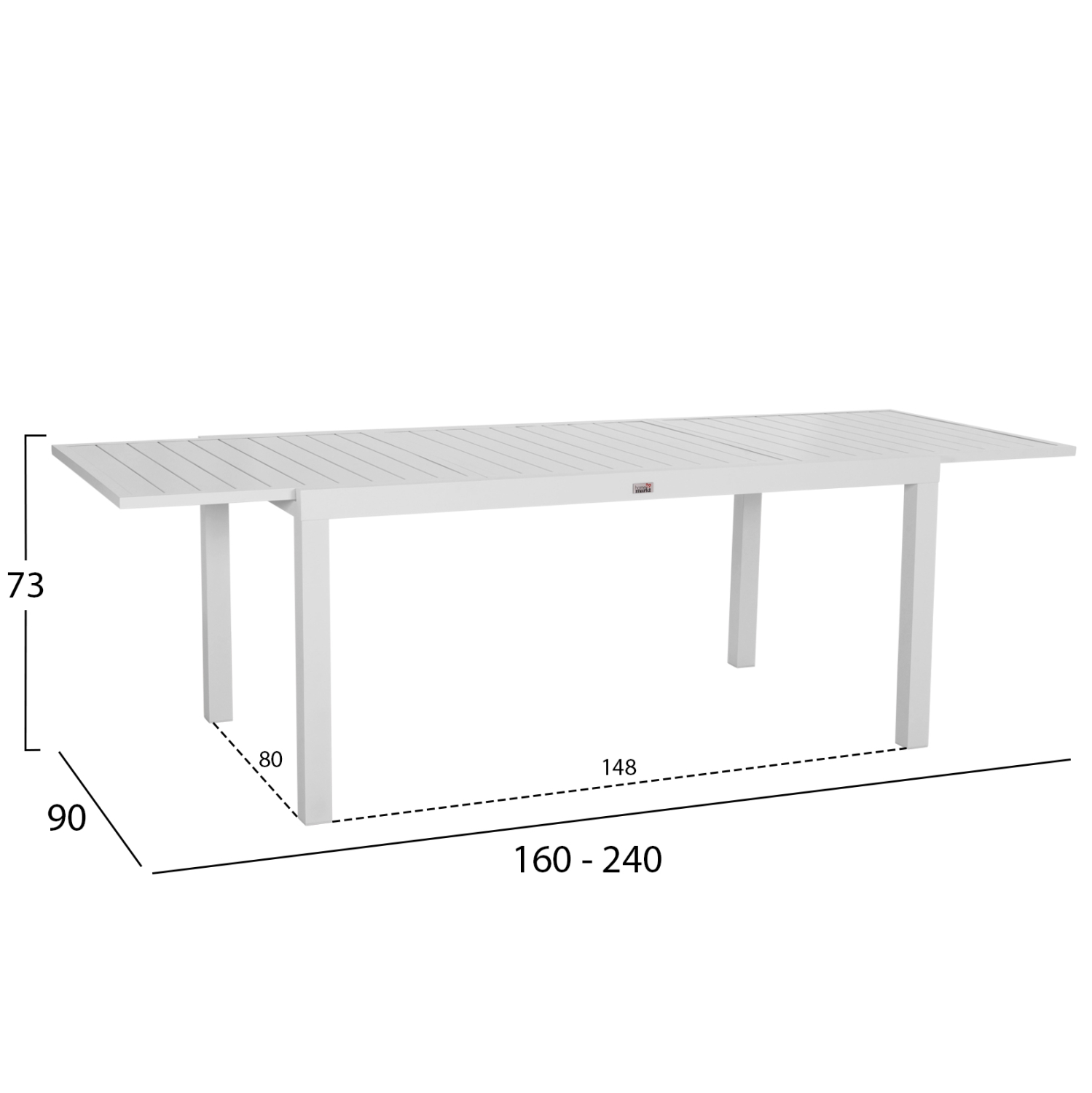 ΣΕΤ ΤΡΑΠΕΖΑΡΙΑΣ ΕΞ.ΧΩΡΟΥ 7ΤΜΧ FB921132 ΛΕΥΚΟ ΑΛΟΥΜΙΝΙΟ--P.E.TWISTED RATTAN - Image 3