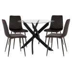 ΣΕΤ ΤΡΑΠΕΖΑΡΙΑΣ ΕΣ.ΧΩΡΟΥ 5ΤΜΧ FB911073 ΜΕΤΑΛΛΟ--ΒΕΛΟΥΔΟ ΣΕ ΜΑΥΡΟ