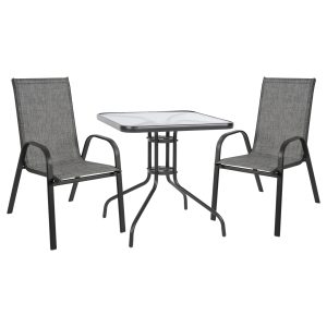 ΣΕΤ ΤΡΑΠΕΖΑΡΙΑΣ ΜΕΤΑΛΛΙΚΗ 3ΤΜΧ ΜΕ 2 ΚΑΡΕΚΛΕΣ & 1 ΤΡΑΠΕΖΙ 70Χ70 FB95185.01