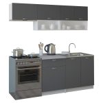 ΣΥΝΘΕΣΗ ΚΟΥΖΙΝΑΣ ΜΕΛΑΜΙΝΗ ΓΚΡΙ ΜΕ ΠΑΓΚΟ ΛΕΥΚΟ FB92442.10 200x46-29