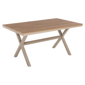 ΤΡΑΠΕΖΙ ΑΛΟΥΜΙΝΙΟΥ ΟΡΘΟΓΩΝΙΟ FB96037.04 ΣΑΜΠΑΝΙ-POLYWOOD ΦΥΣΙΚΟ 150x89