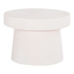 ΤΡΑΠΕΖΙ ΣΑΛΟΝΙΟΥ ΣΤΡΟΓΓΥΛΟ FB918051 MDF ΣΕ ΥΠΟΛΕΥΚΟ ΧΡΩΜΑ Φ60x42