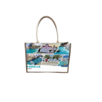 Τουριστική τσάντα λινή με κουμπί - Paralia - 36*25*16cm - 871889