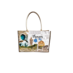 Τουριστική τσάντα λινή με κουμπί - Thassos - 36*25*16cm - 871895