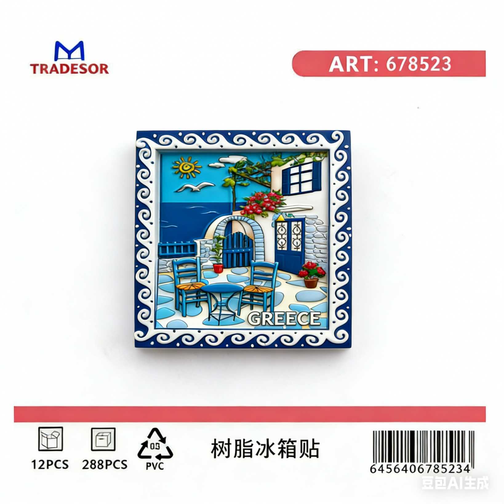 Τουριστικό μαγνητάκι Souvenir - Σετ 12pcs - Greece - 678523 - Image 2