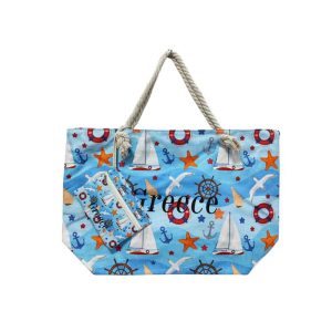 Τσάντα παραλίας που είναι ιδανική για την παραλία αλλά και για άλλη χρήση.