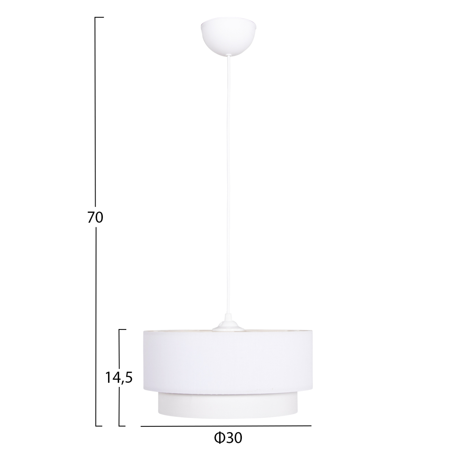 ΦΩΤΙΣΤΙΚΟ ΟΡΟΦΗΣ ΚΥΛΙΝΔΡΙΚΟ FB94707.01 PVC ΣΕ ΛΕΥΚΟ Φ30x70Υεκ. - Image 2