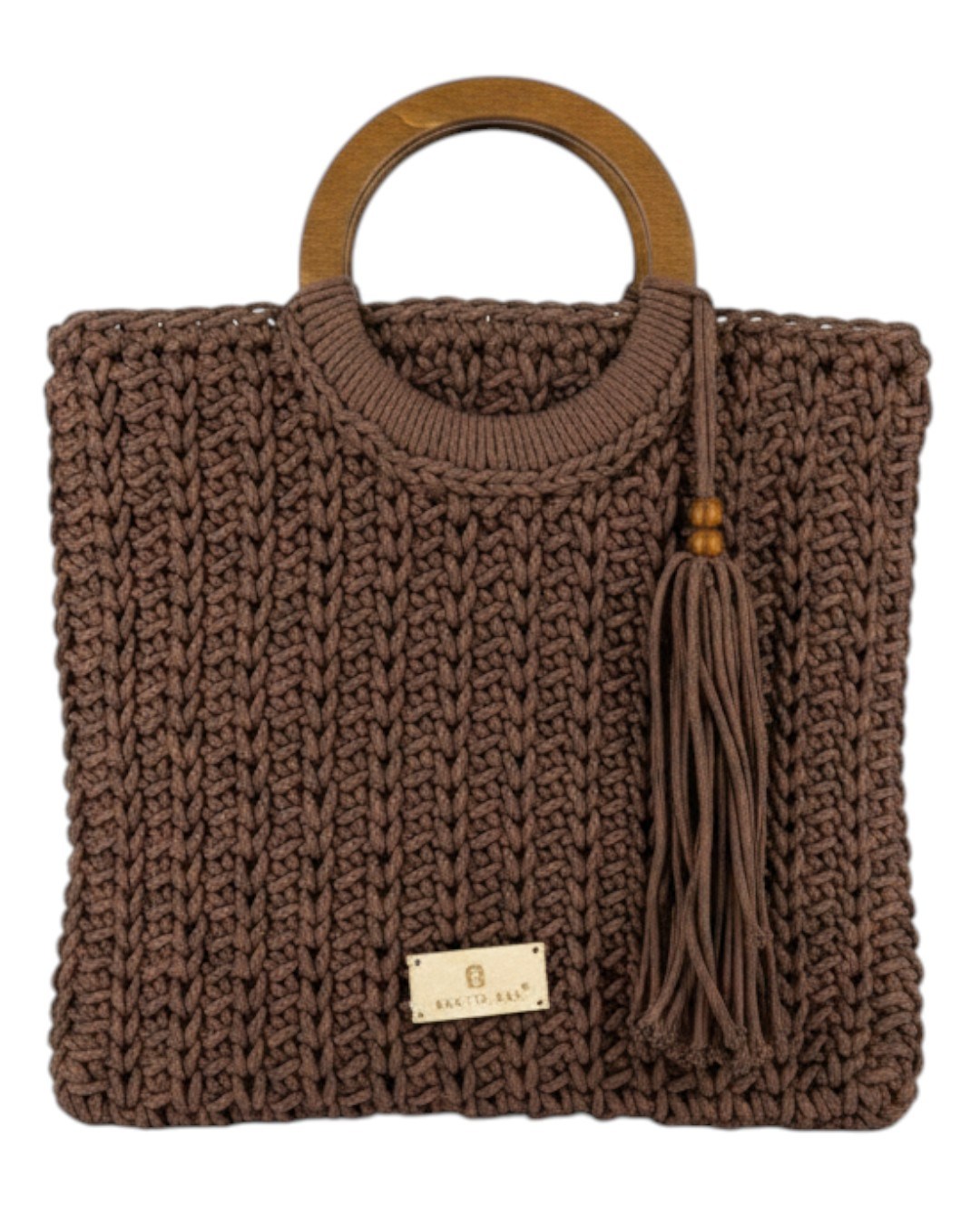 BAG TO BAG Πλεκτή Τσάντα Χειρός CN26003 - Καφέ ΓΥΝΑΙΚΕΙΕΣ ΤΣΑΝΤΕΣ > SPRING – SUMMER 2026 > Τσάντες Χειρός - Γυναικείες Τσάντες