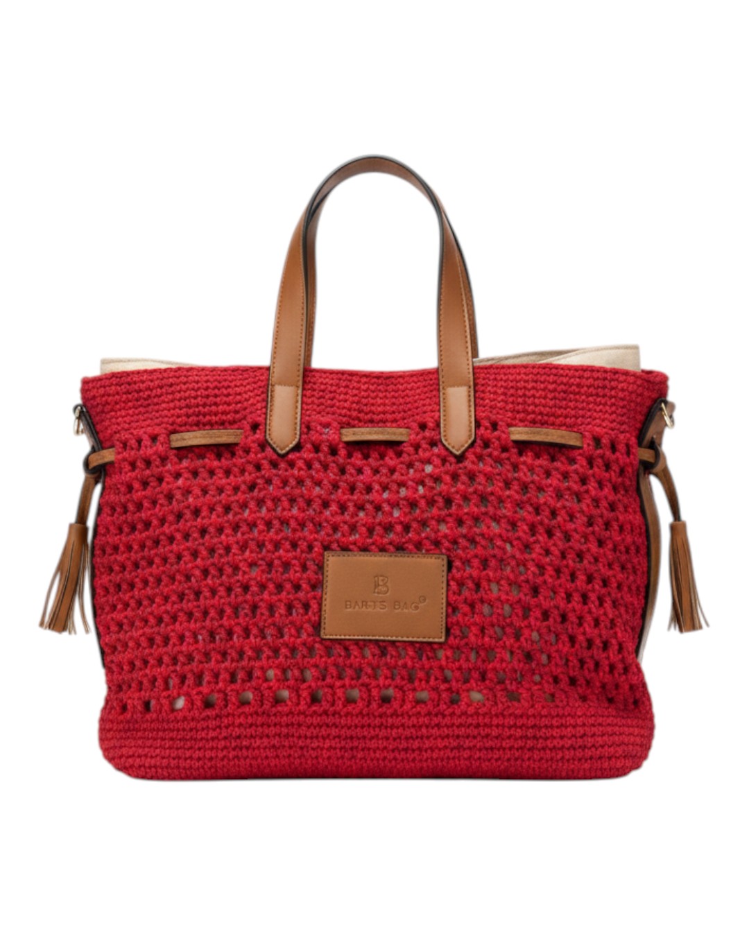 BAG TO BAG Πλεκτή Τσάντα Χειρός CN26005 - Κόκκινο ΓΥΝΑΙΚΕΙΕΣ ΤΣΑΝΤΕΣ > SPRING – SUMMER 2026 > Τσάντες Χειρός - Γυναικείες Τσάντες
