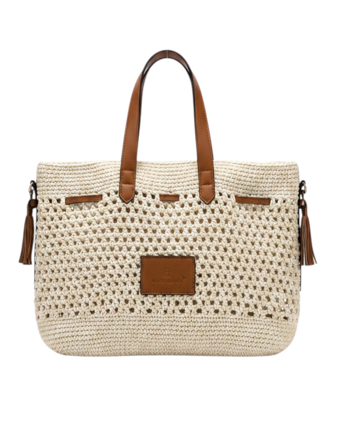 BAG TO BAG Πλεκτή Τσάντα Χειρός CN26005 - Μπέζ ΓΥΝΑΙΚΕΙΕΣ ΤΣΑΝΤΕΣ > SPRING – SUMMER 2026 > Τσάντες Χειρός - Γυναικείες Τσάντες
