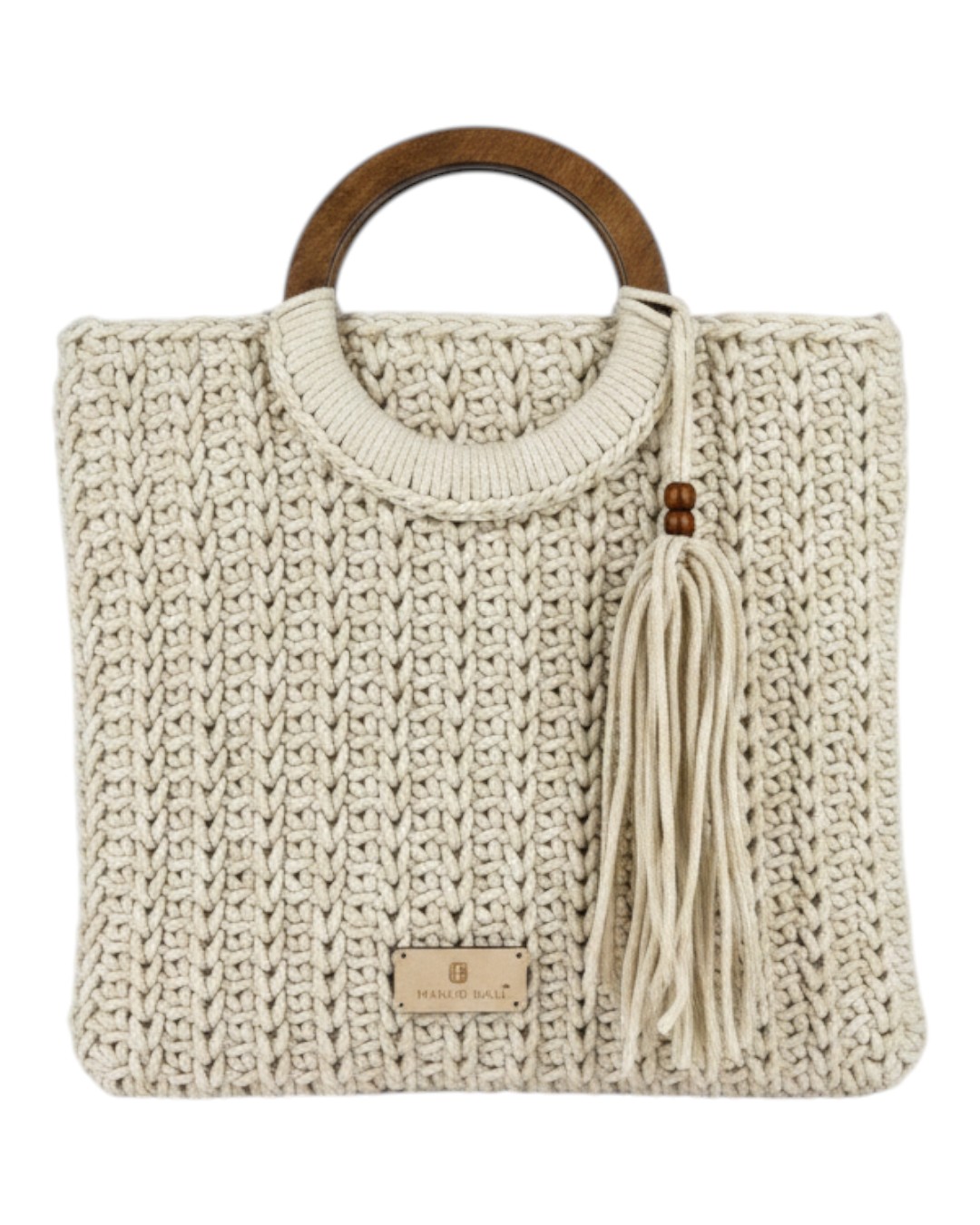 BAG TO BAG Πλεκτή Τσάντα Χειρός CN26003 - Μπέζ ΓΥΝΑΙΚΕΙΕΣ ΤΣΑΝΤΕΣ > SPRING – SUMMER 2026 > Τσάντες Χειρός - Γυναικείες Τσάντες