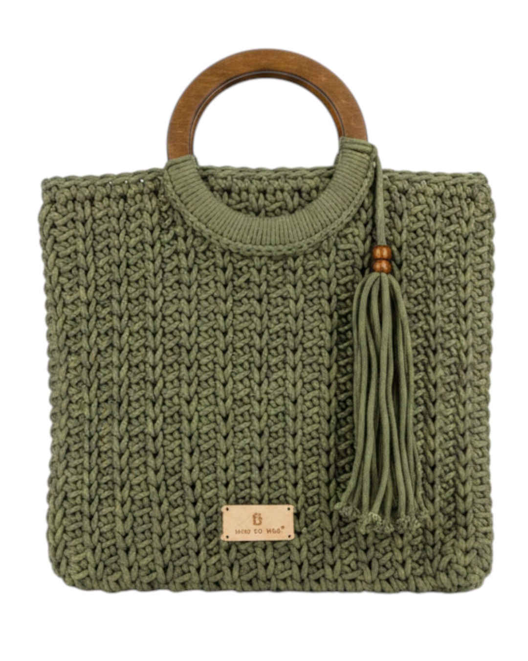 BAG TO BAG Πλεκτή Τσάντα Χειρός CN26003 - Πράσινο ΓΥΝΑΙΚΕΙΕΣ ΤΣΑΝΤΕΣ > SPRING – SUMMER 2026 > Τσάντες Χειρός - Γυναικείες Τσάντες
