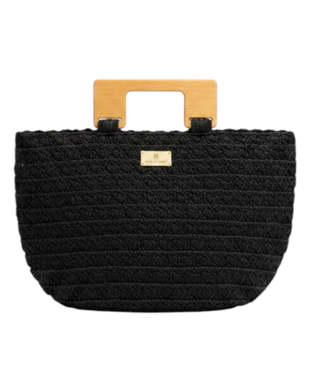 BAG TO BAG Πλεκτή Τσάντα Χειρός με Ξύλινη Λαβή XY-2639 - Μαύρο ΓΥΝΑΙΚΕΙΕΣ ΤΣΑΝΤΕΣ > SPRING – SUMMER 2026 > Τσάντες Χειρός - Γυναικείες Τσάντες