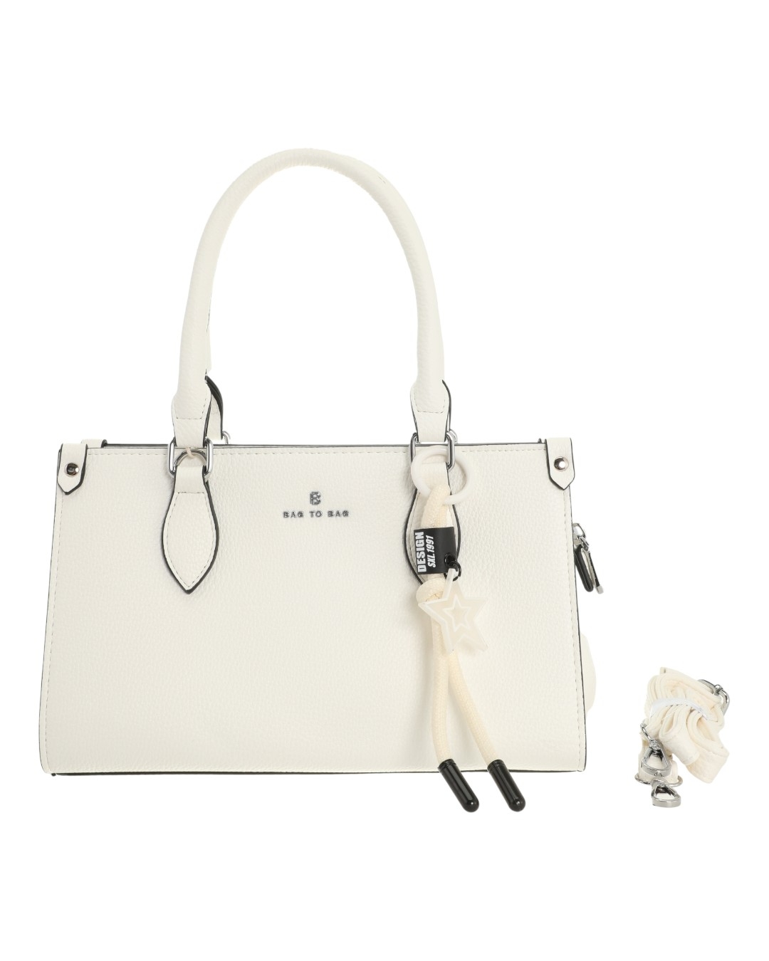 BAG TO BAG ΤΣΑΝΤΑ ΏΜΟΥ BY-88175 - Ασπρο ΓΥΝΑΙΚΕΙΕΣ ΤΣΑΝΤΕΣ > SPRING – SUMMER 2026 > Τσάντες Χειρός - Γυναικείες Τσάντες