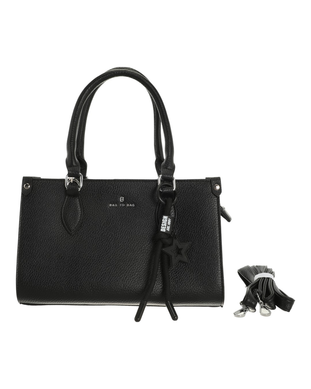 BAG TO BAG ΤΣΑΝΤΑ ΏΜΟΥ BY-88175 - Μαύρο ΓΥΝΑΙΚΕΙΕΣ ΤΣΑΝΤΕΣ > SPRING – SUMMER 2026 > Τσάντες Χειρός - Γυναικείες Τσάντες