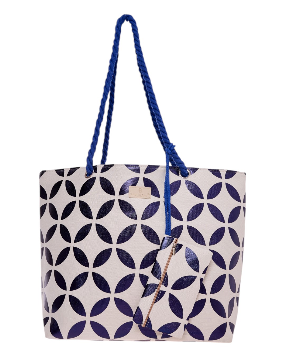 BAG TO BAG Τσάντα θαλάσσης 9629 - Μπλέ SPRING – SUMMER 2026 > Τσάντες Θαλάσσης - Γυναικείες Τσάντες
