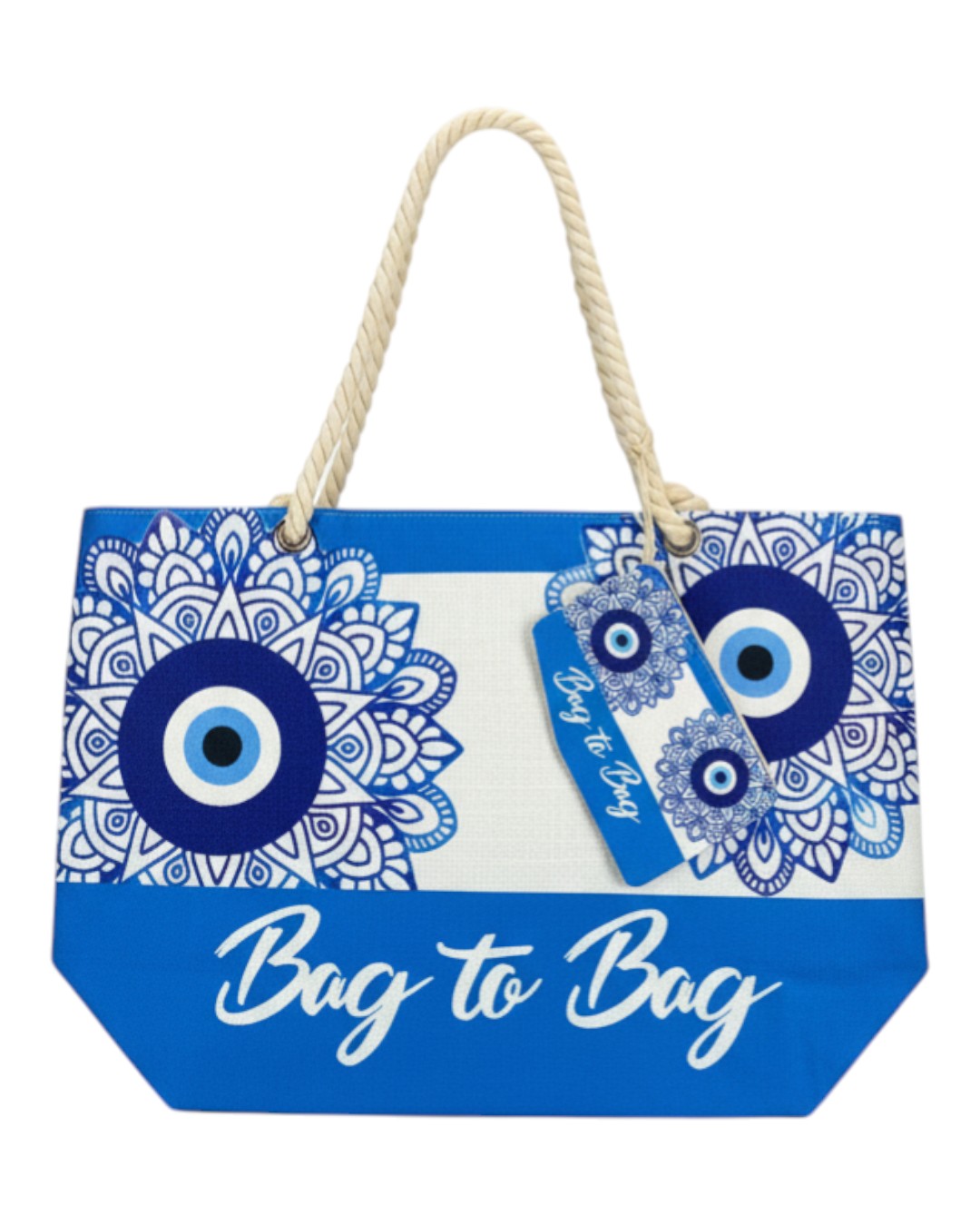 BAG TO BAG Τσάντα θαλάσσης YY 1116 - Μπλέ ΓΥΝΑΙΚΕΙΕΣ ΤΣΑΝΤΕΣ > SPRING – SUMMER 2026 > Τσάντες Θαλάσσης - Γυναικείες Τσάντες