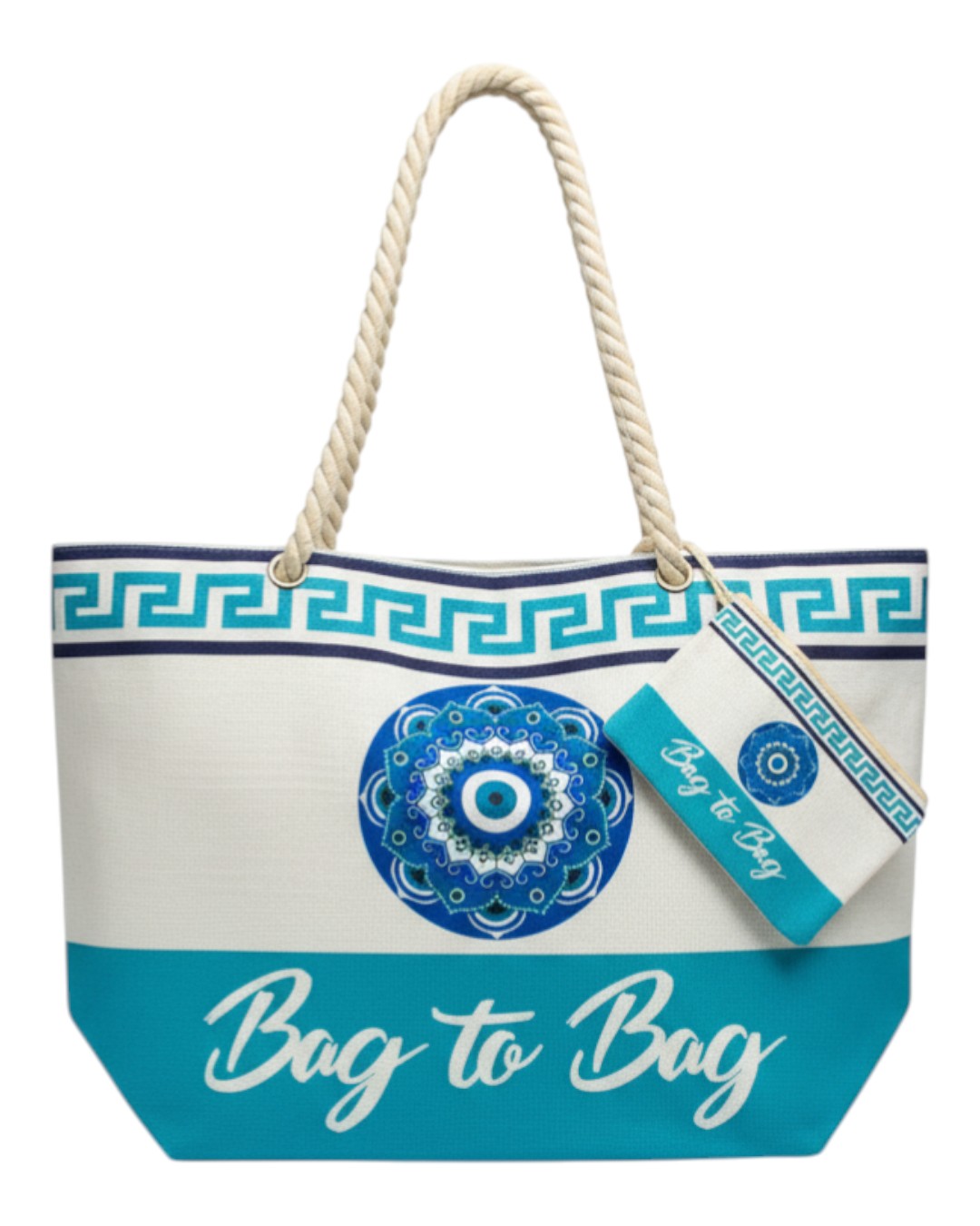 Τσάντα θαλάσσης YY 1116 - Τυρκουαζ BAG TO BAG - Image 2
