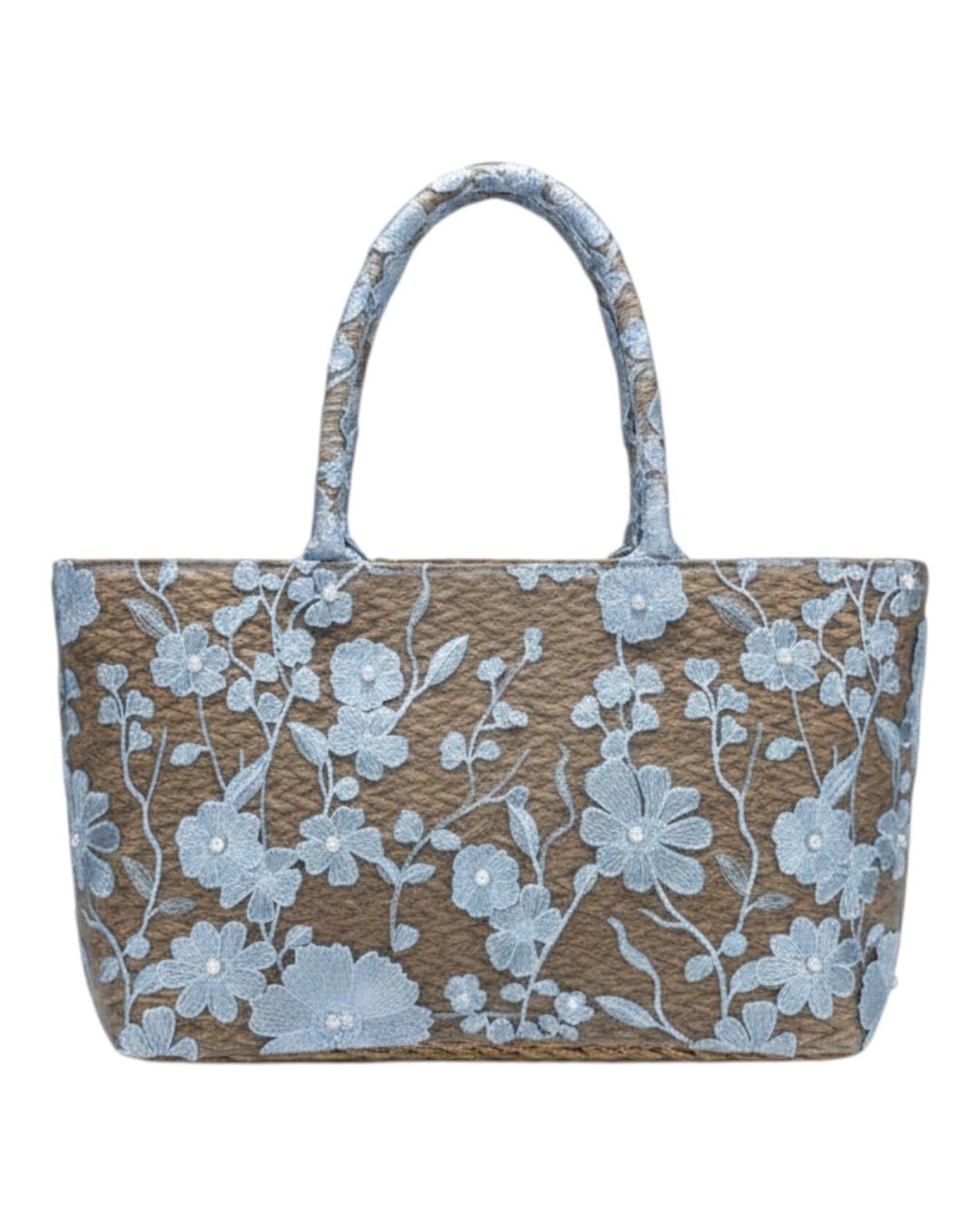 BAG TO BAG Ψάθινη Τσάντα Ώμου με Floral Κέντημα & Πέρλες KD-1028 - Γαλάζιο ΓΥΝΑΙΚΕΙΕΣ ΤΣΑΝΤΕΣ > SPRING – SUMMER 2026 > Τσάντες Ωμου - Γυναικείες Τσάντες