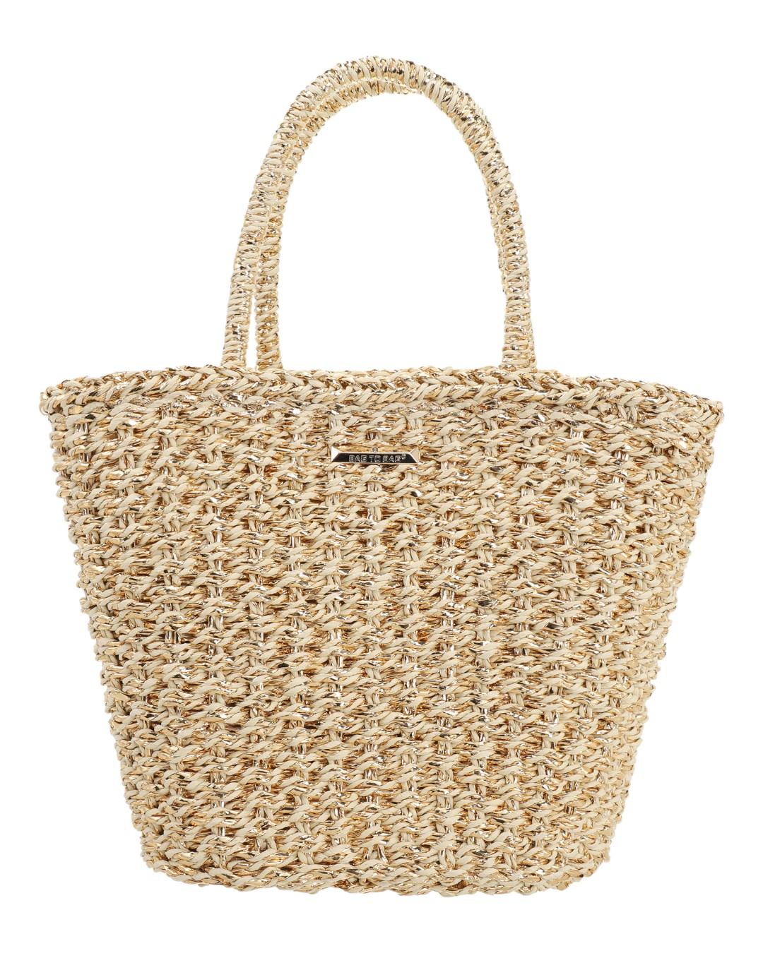 BAG TO BAG Ψάθινη Τσάντα ώμου CH-1736 - Μπέζ ΓΥΝΑΙΚΕΙΕΣ ΤΣΑΝΤΕΣ > SPRING – SUMMER 2026 > Τσάντες Ωμου - Γυναικείες Τσάντες