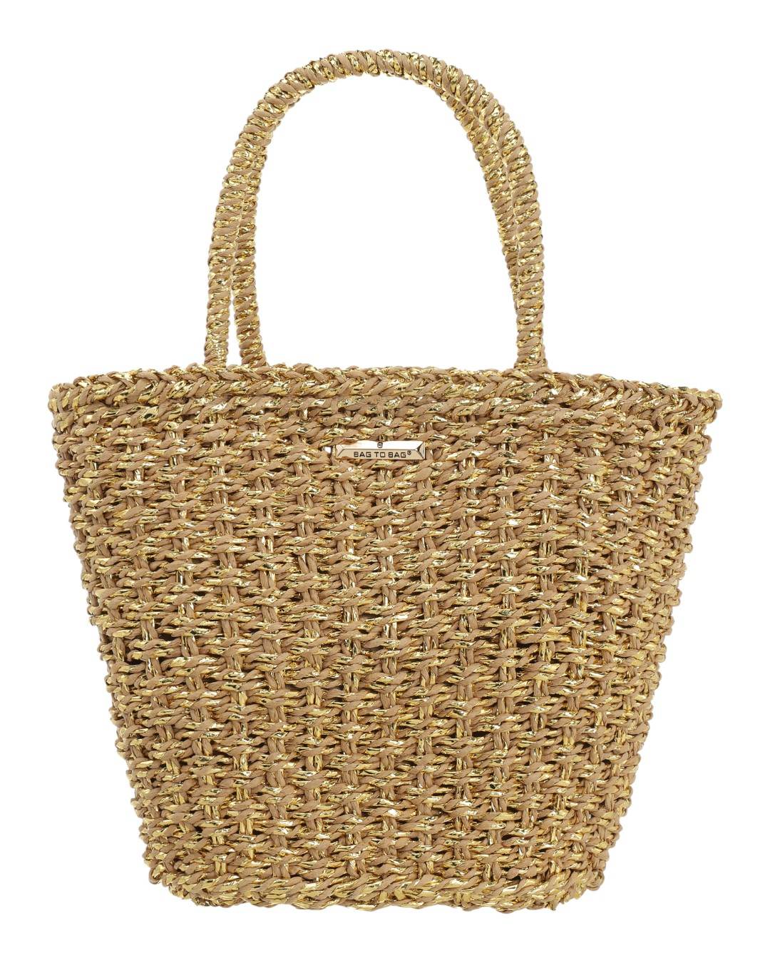 BAG TO BAG Ψάθινη Τσάντα ώμου CH-1736 - Χακί ΓΥΝΑΙΚΕΙΕΣ ΤΣΑΝΤΕΣ > SPRING – SUMMER 2026 > Τσάντες Ωμου - Γυναικείες Τσάντες