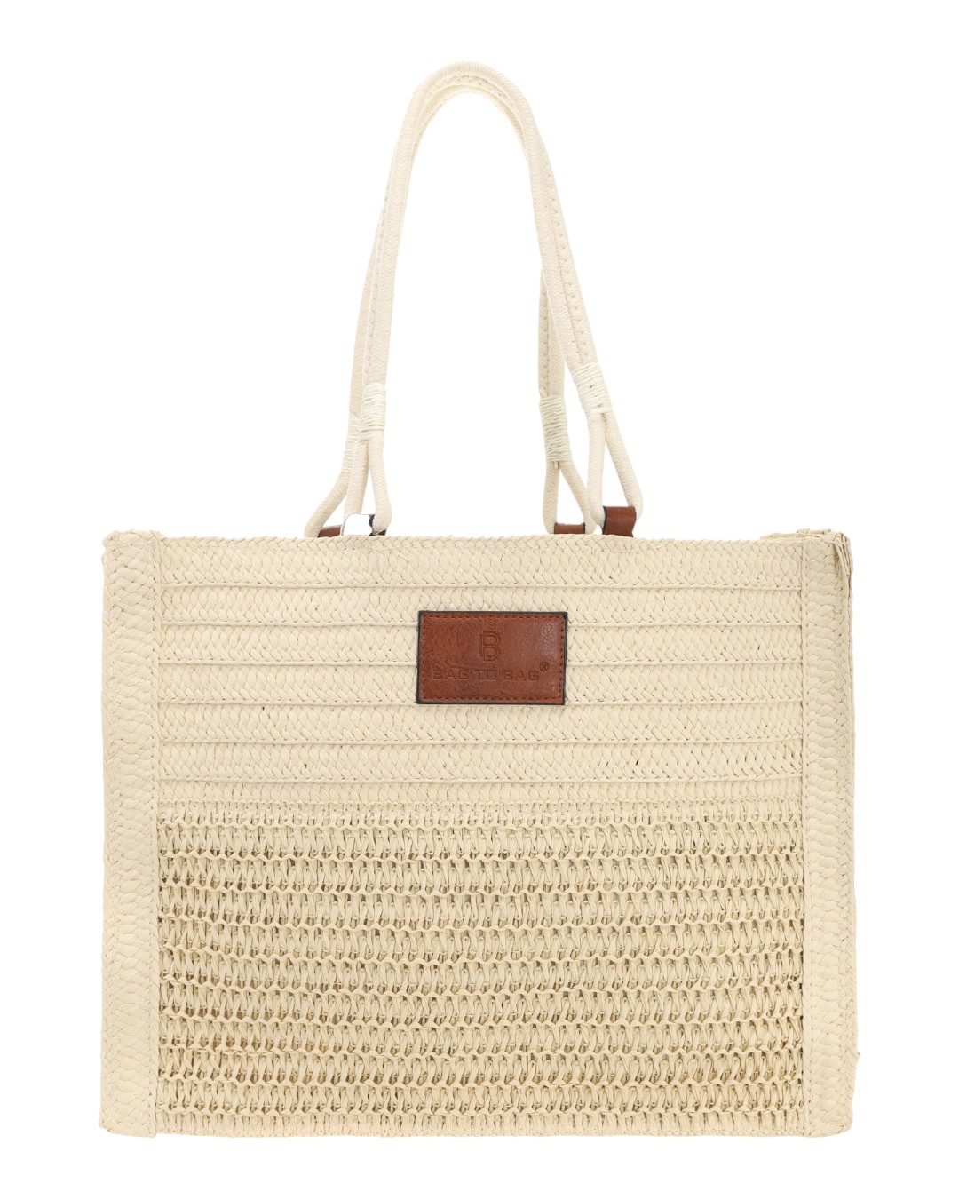 BAG TO BAG Ψάθινη Τσάντα ώμου CH-1737 - Μπέζ ΓΥΝΑΙΚΕΙΕΣ ΤΣΑΝΤΕΣ > SPRING – SUMMER 2026 > Τσάντες Ωμου - Γυναικείες Τσάντες