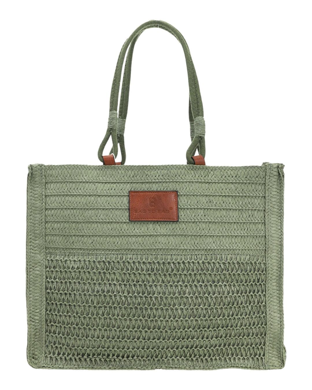 BAG TO BAG Ψάθινη Τσάντα ώμου CH-1737 - Πράσινο ΓΥΝΑΙΚΕΙΕΣ ΤΣΑΝΤΕΣ > SPRING – SUMMER 2026 > Τσάντες Ωμου - Γυναικείες Τσάντες