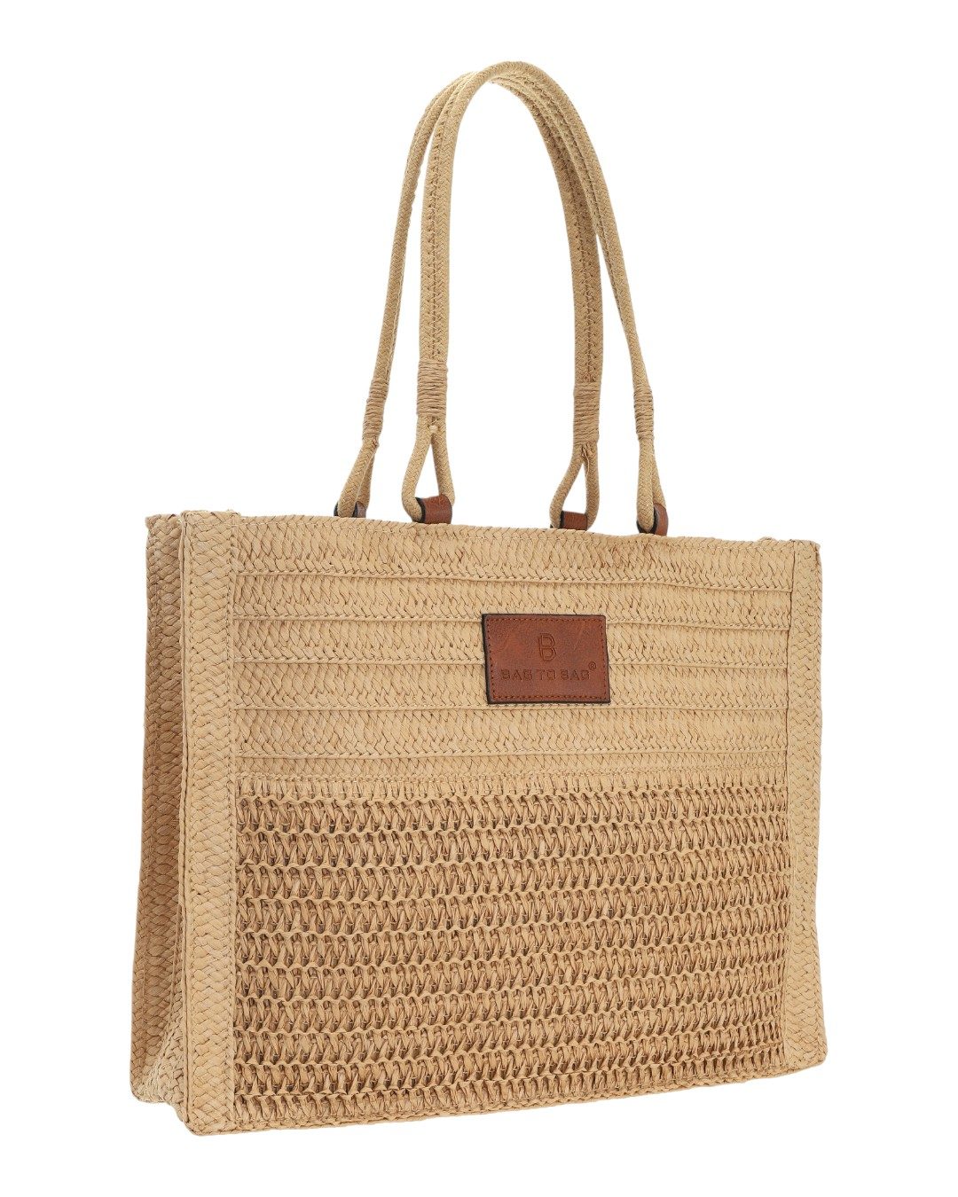 Ψάθινη Τσάντα ώμου CH-1737 - Χακί BAG TO BAG - Image 3