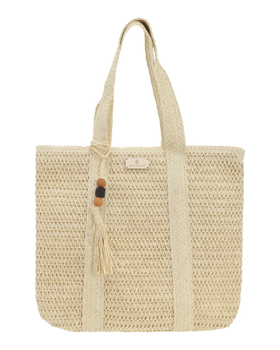 BAG TO BAG Ψάθινη Τσάντα ώμου CH-1738 - Apricot ΓΥΝΑΙΚΕΙΕΣ ΤΣΑΝΤΕΣ > SPRING – SUMMER 2026 > Τσάντες Ωμου - Γυναικείες Τσάντες