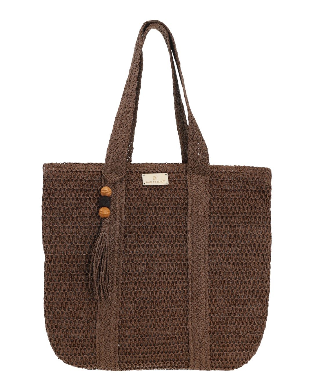 BAG TO BAG Ψάθινη Τσάντα ώμου CH-1738 - Καφέ ΓΥΝΑΙΚΕΙΕΣ ΤΣΑΝΤΕΣ > SPRING – SUMMER 2026 > Τσάντες Ωμου - Γυναικείες Τσάντες