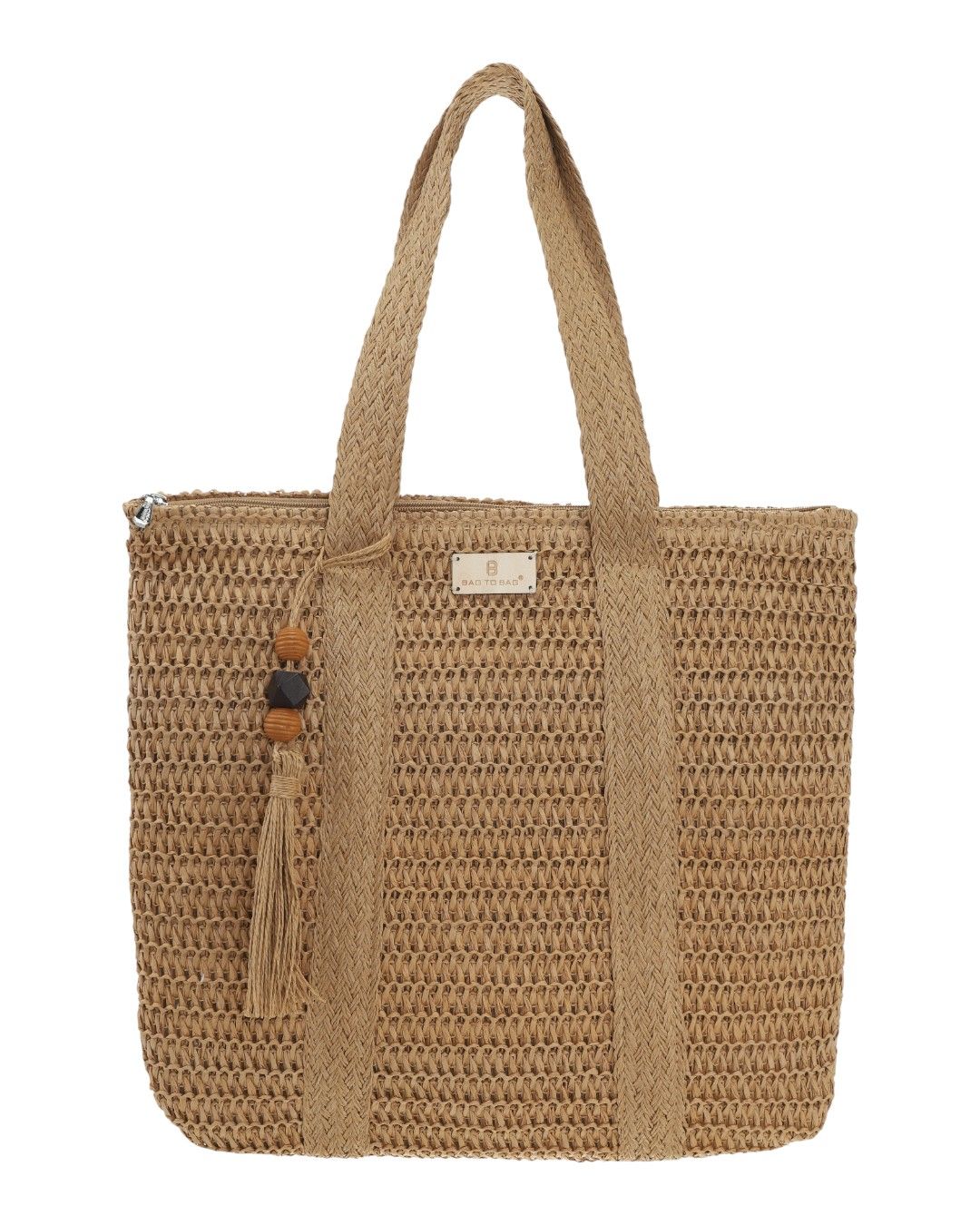 BAG TO BAG Ψάθινη Τσάντα ώμου CH-1738 - Χακί ΓΥΝΑΙΚΕΙΕΣ ΤΣΑΝΤΕΣ > SPRING – SUMMER 2026 > Τσάντες Ωμου - Γυναικείες Τσάντες