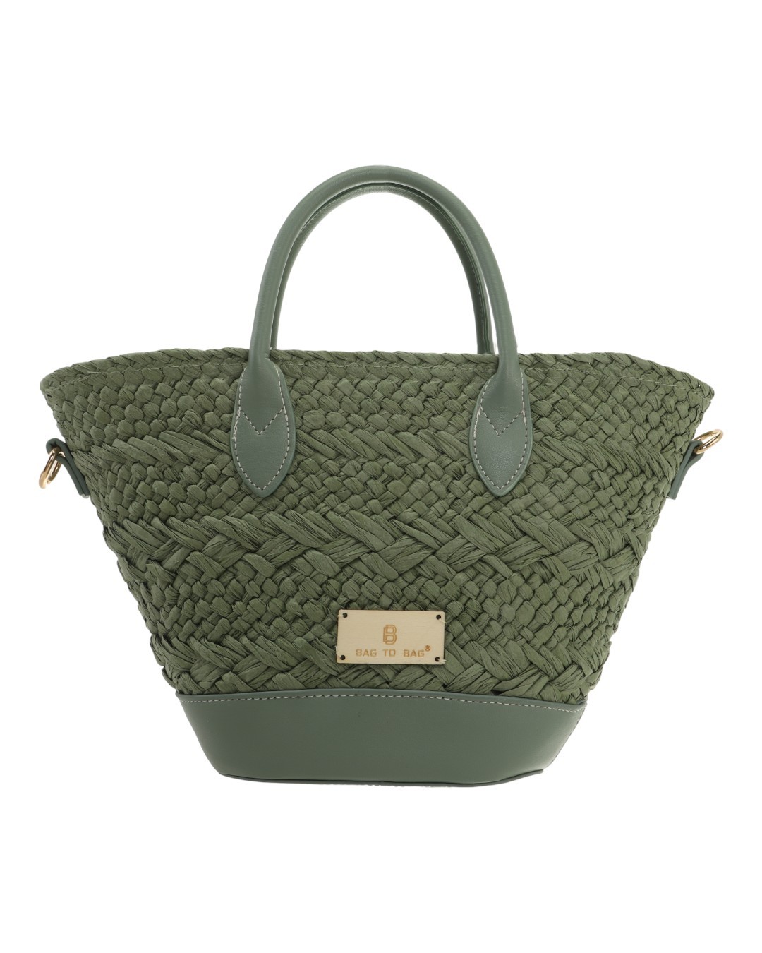 BAG TO BAG Ψάθινη Τσάντα ώμου KD-1029 - Πράσινο ΓΥΝΑΙΚΕΙΕΣ ΤΣΑΝΤΕΣ > SPRING – SUMMER 2026 > Τσάντες Ωμου - Γυναικείες Τσάντες > Τσάντες Θαλάσσης - Γυναικείες Τσάντες