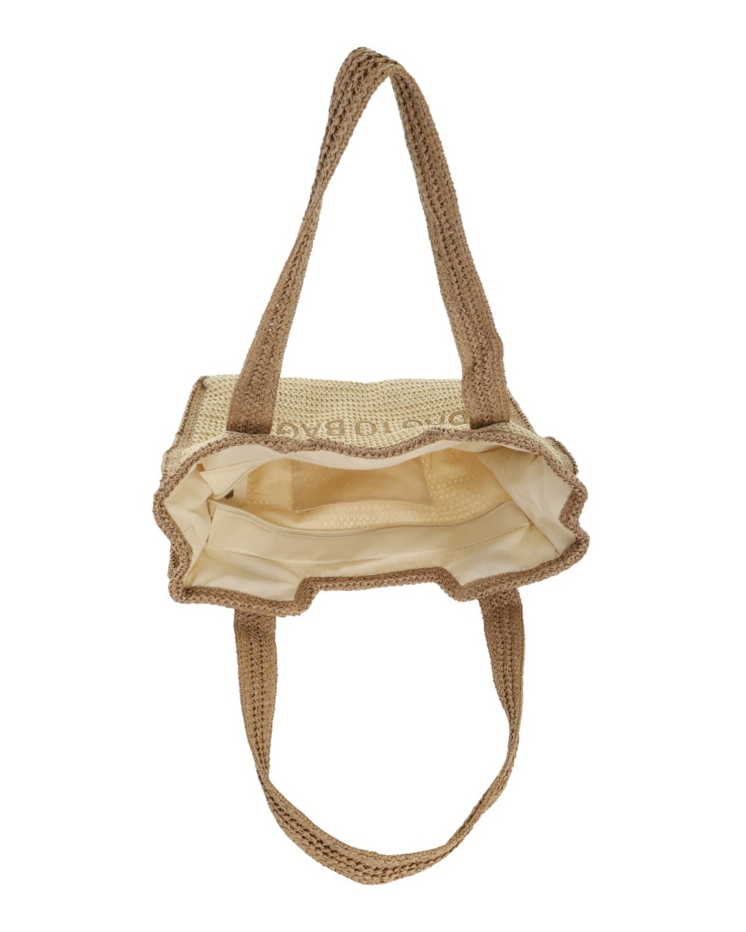 Ψάθινη Τσάντα ώμου XY-2628 - Μπέζ BAG TO BAG - Image 2