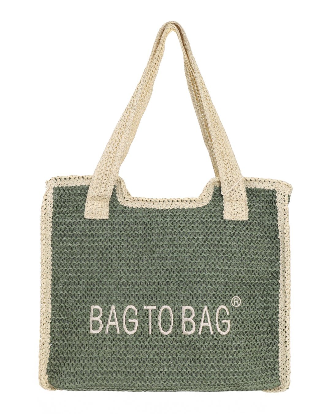 BAG TO BAG Ψάθινη Τσάντα ώμου XY-2628 - Πράσινο ΓΥΝΑΙΚΕΙΕΣ ΤΣΑΝΤΕΣ > SPRING – SUMMER 2026 > Τσάντες Ωμου - Γυναικείες Τσάντες
