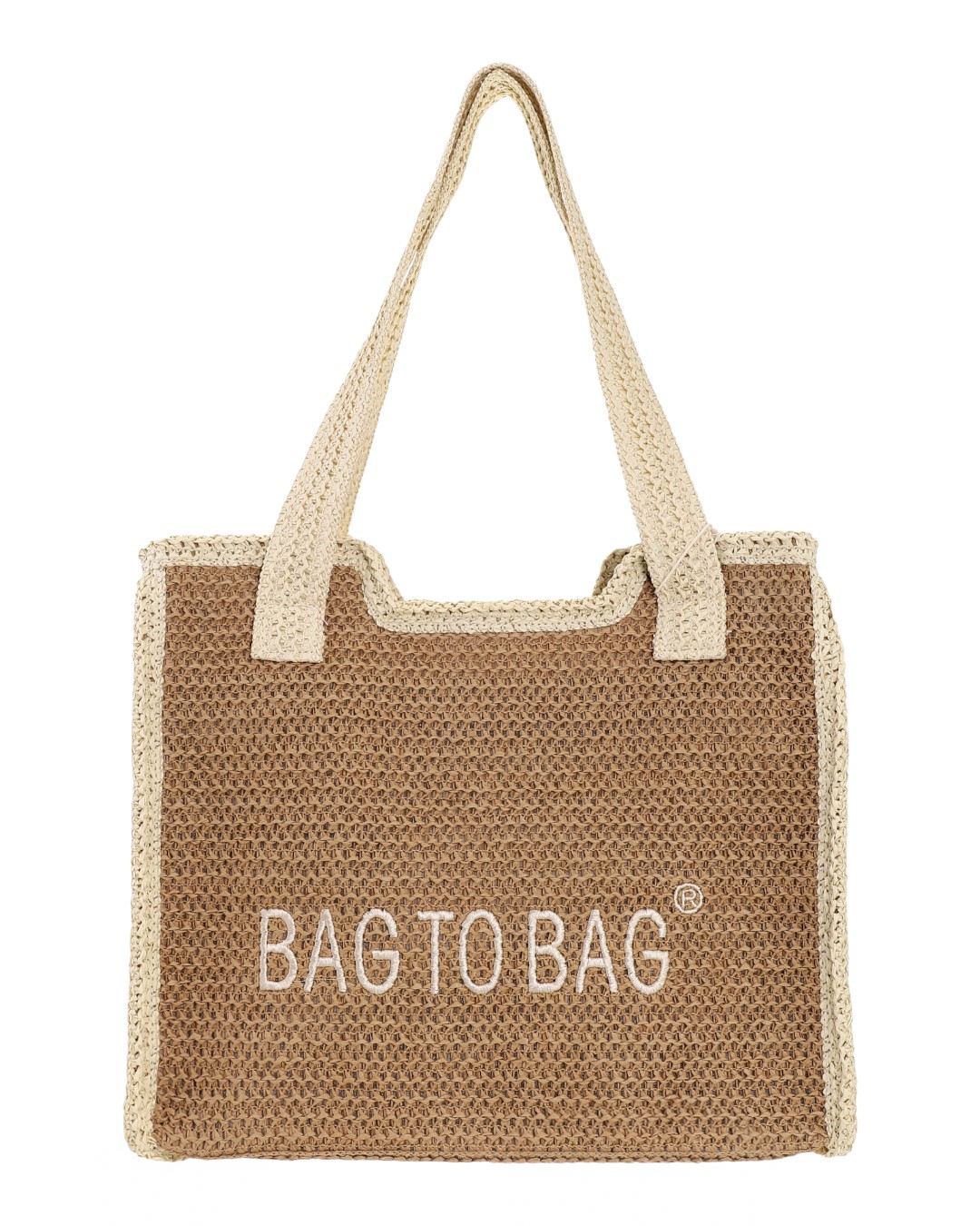 BAG TO BAG Ψάθινη Τσάντα ώμου XY-2628 - Χακί ΓΥΝΑΙΚΕΙΕΣ ΤΣΑΝΤΕΣ > SPRING – SUMMER 2026 > Τσάντες Ωμου - Γυναικείες Τσάντες