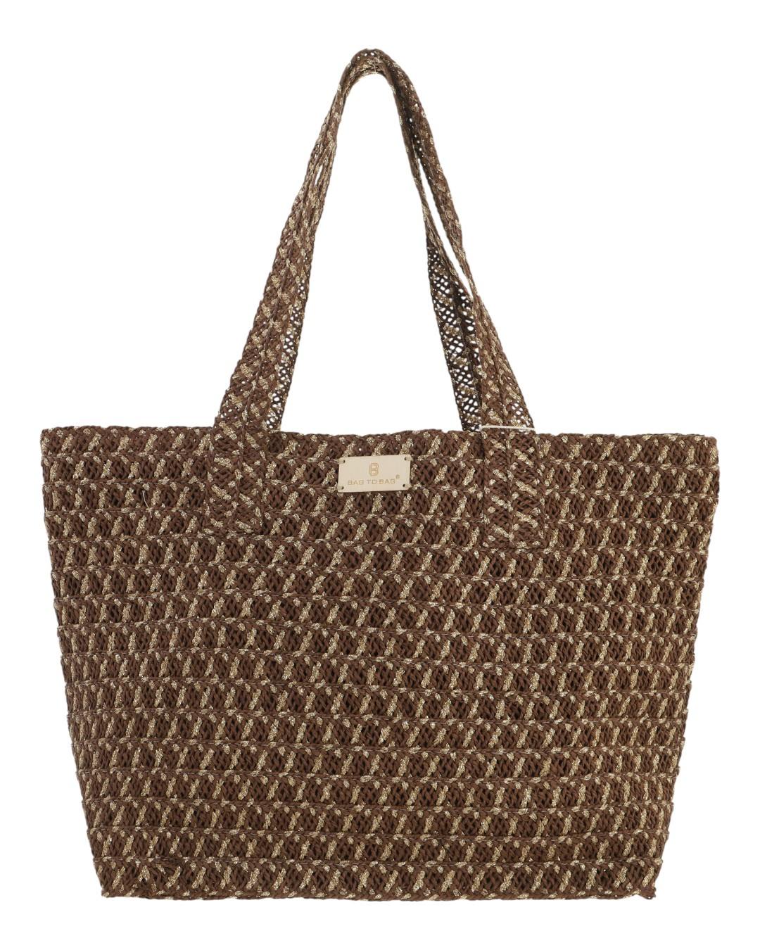 BAG TO BAG Ψάθινη Τσάντα ώμου XY-2650 - Καφέ ΓΥΝΑΙΚΕΙΕΣ ΤΣΑΝΤΕΣ > SPRING – SUMMER 2026 > Τσάντες Ωμου - Γυναικείες Τσάντες