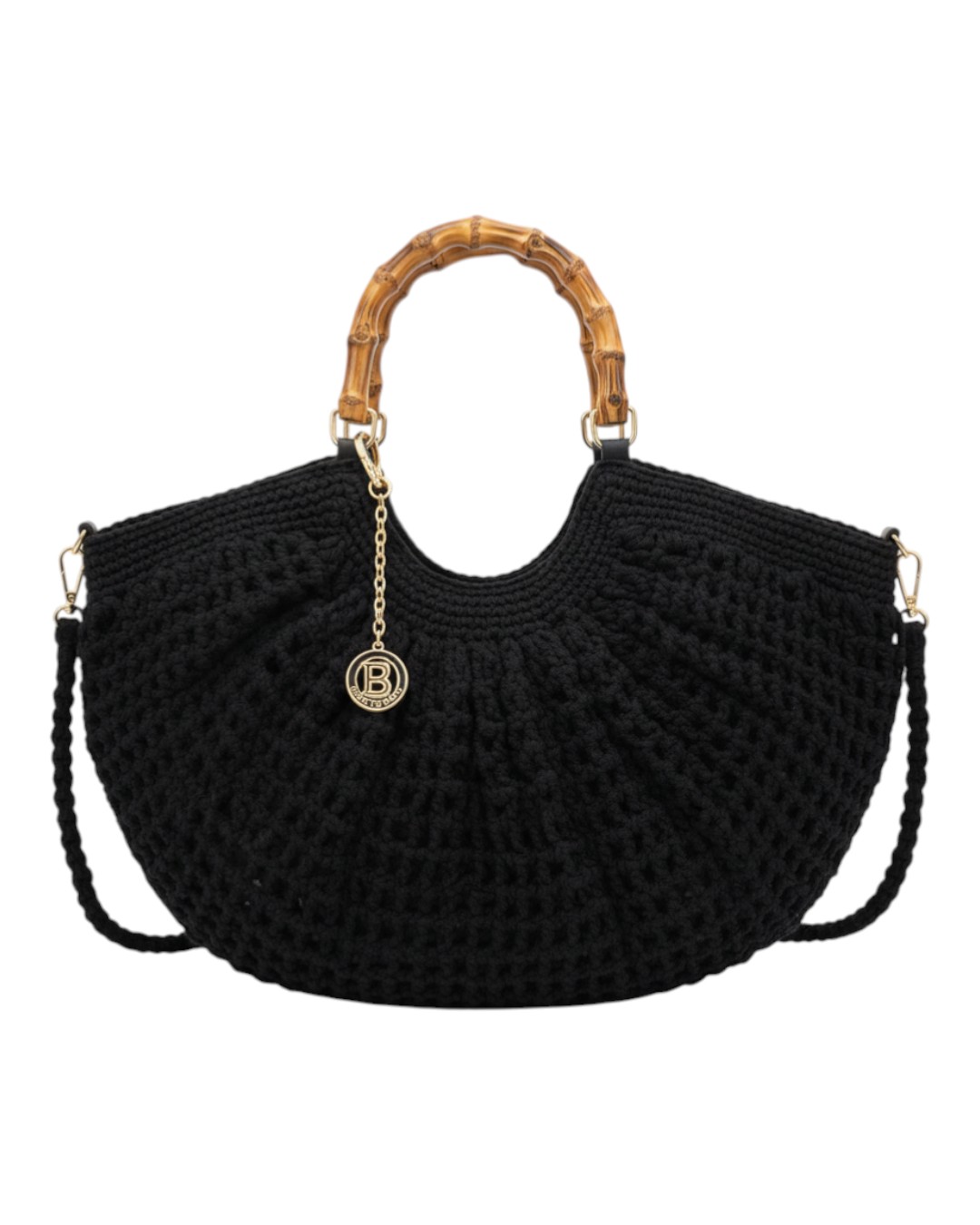 BAG TO BAG Ψάθινο τσαντάκι ώμου CN26008 - Μαύρο ΓΥΝΑΙΚΕΙΕΣ ΤΣΑΝΤΕΣ > SPRING – SUMMER 2026 > Τσάντες Ωμου - Γυναικείες Τσάντες