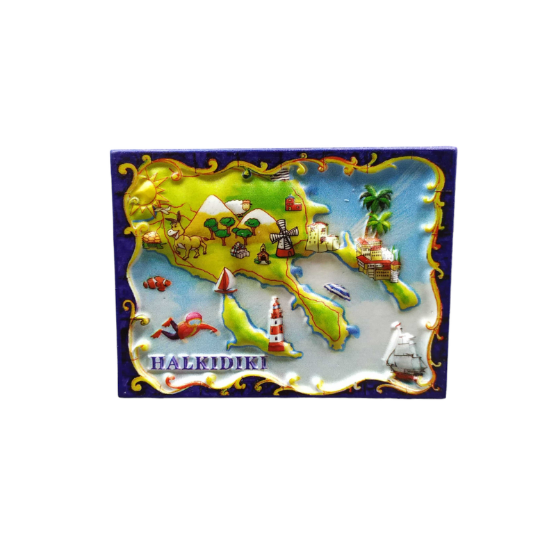 Tουριστικό μαγνητάκι Souvenir – Σετ 12pcs - Chalkidiki - 678299