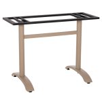 ΒΑΣΗ ΤΡΑΠΕΖΙΟΥ ΑΛΟΥΜΙΝΙΟΥ ΔΙΣΤΗΛΗ FB9461.25 CAPPUCINO ΜΕ ΡΕΓΟΥΛΑΤΟΡΟΥΣ 100Χ60Χ73Υεκ.