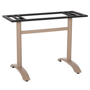 ΒΑΣΗ ΤΡΑΠΕΖΙΟΥ ΑΛΟΥΜΙΝΙΟΥ ΔΙΣΤΗΛΗ FB9461.25 CAPPUCINO ΜΕ ΡΕΓΟΥΛΑΤΟΡΟΥΣ 100Χ60Χ73Υεκ.