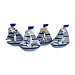 Διακοσμητικό Souvenir Καραβάκι - Σετ 8 τεμάχια - L2026-30ABCD - 125562