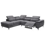 ΚΑΝΑΠΕΣ ΑΡΙΣΤΕΡΗ ΓΩΝΙΑ-ΑΝΑΚΛΙΣΗ & ΑΠΟΘ.ΧΩΡΟΣ FB93339.01L ΓΚΡΙ ΥΦΑΣΜΑ 284x224x76Υεκ