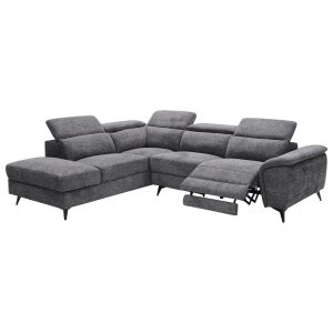 ΚΑΝΑΠΕΣ ΑΡΙΣΤΕΡΗ ΓΩΝΙΑ-ΑΝΑΚΛΙΣΗ & ΑΠΟΘ.ΧΩΡΟΣ FB93339.01L ΓΚΡΙ ΥΦΑΣΜΑ 284x224x76Υεκ